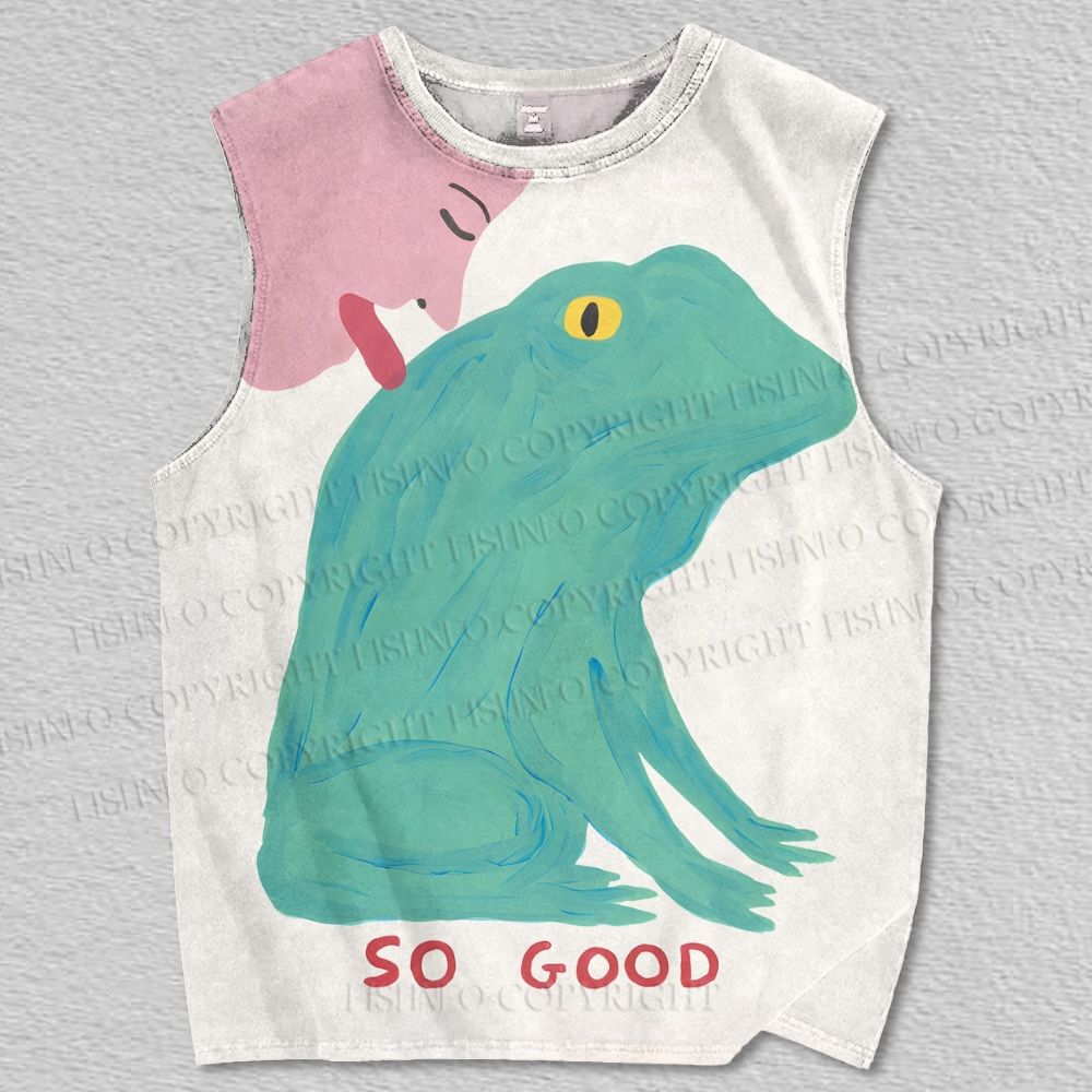 Unisex So Good Frog Printed Tank Top