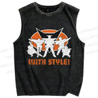 Unisex Dragon Ball Ginyu Force Printed Washed Tank Top