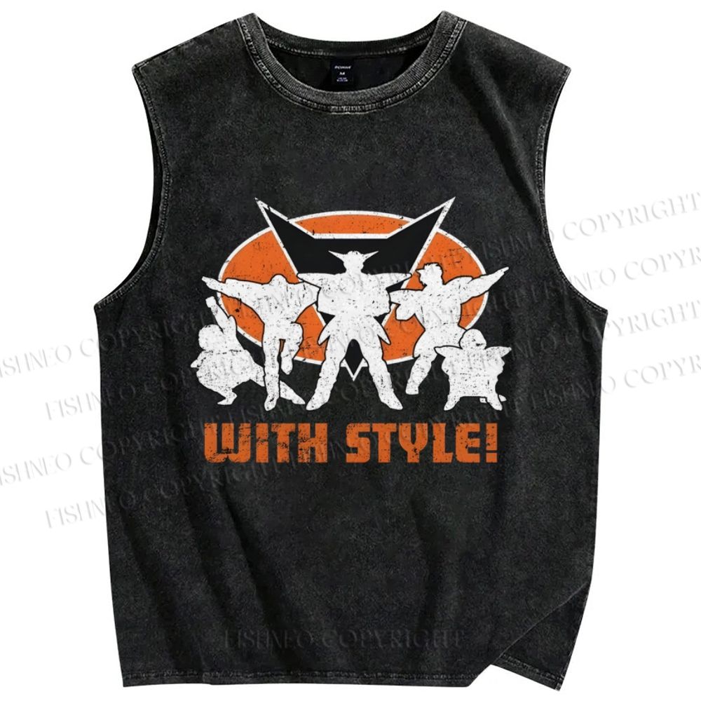 Unisex Dragon Ball Ginyu Force Printed Washed Tank Top