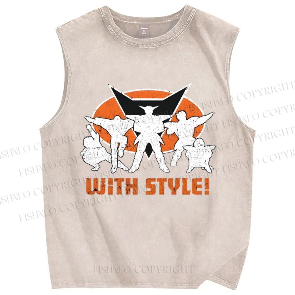 Unisex Dragon Ball Ginyu Force Printed Washed Tank Top