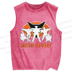 Unisex Dragon Ball Ginyu Force Printed Washed Tank Top