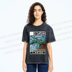 Unisex Vintage Octopus Printed Washed Tee