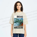 Unisex Vintage Octopus Printed Washed Tee