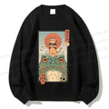 Unisex Cat Frog Japanese Style Printed Sweatshirt