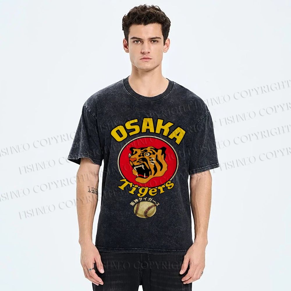 Unisex Osaka Tigers Printed Washed Tee