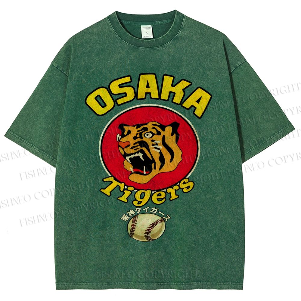 Unisex Osaka Tigers Printed Washed Tee