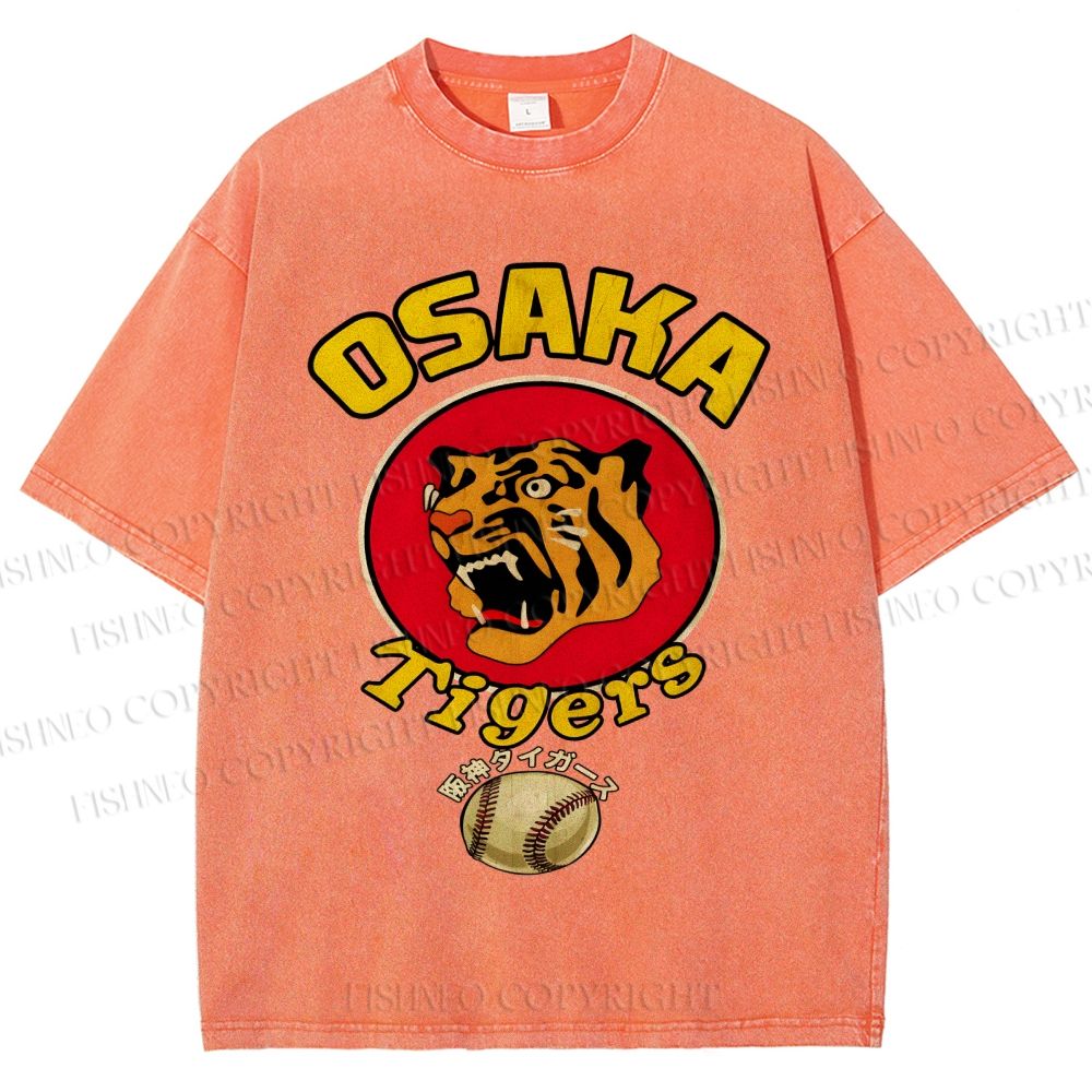 Unisex Osaka Tigers Printed Washed Tee