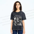 Unisex Which Cat Are You Today Printed Washed Tee