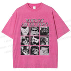 Unisex Which Cat Are You Today Printed Washed Tee
