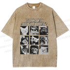 Unisex Which Cat Are You Today Printed Washed Tee