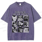Unisex Which Cat Are You Today Printed Washed Tee