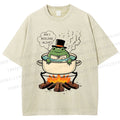 Unisex Boiling Frog Fable Printed Washed Tee
