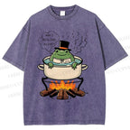 Unisex Boiling Frog Fable Printed Washed Tee
