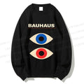 Unisex Bauhaus Geometric Eyes Printed Sweatshirt
