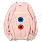 Unisex Bauhaus Geometric Eyes Printed Sweatshirt
