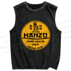 Unisex Hattori Hanzo Printed Washed Tank Top