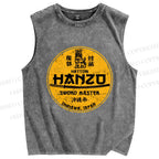 Unisex Hattori Hanzo Printed Washed Tank Top