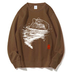 Swimming Capybara Cotton Sweatshirt