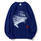 Swimming Capybara Cotton Sweatshirt