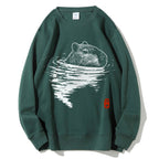 Swimming Capybara Cotton Sweatshirt