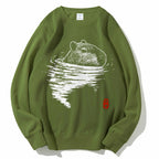 Swimming Capybara Cotton Sweatshirt