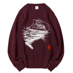 Swimming Capybara Cotton Sweatshirt
