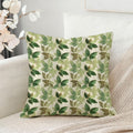 Green Leaf Escape Printed Throw Pillow