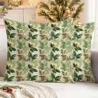 Green Leaf Escape Printed Throw Pillow
