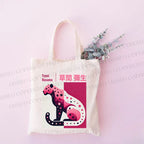 Pink Panther Yayoi Kusama Printed Tote Bag