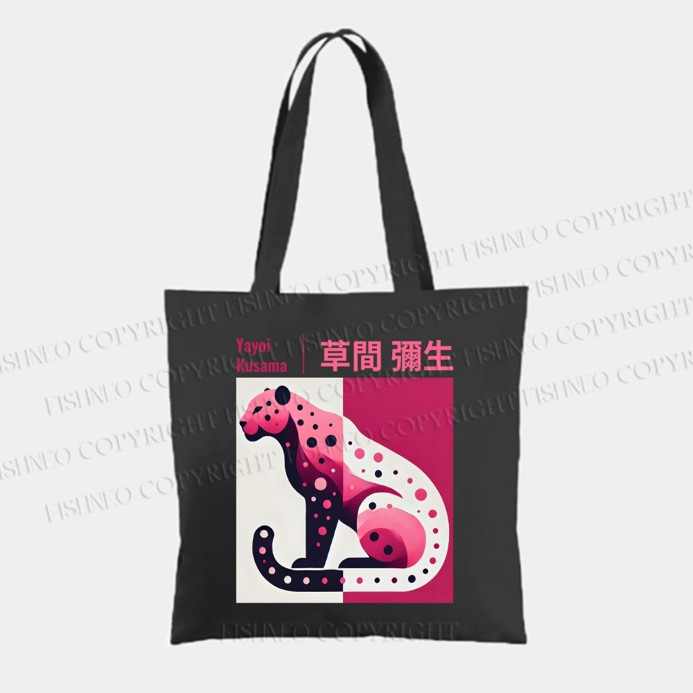 Pink Panther Yayoi Kusama Printed Tote Bag