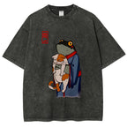 The Frog Holds The Cat Washed T-Shirt