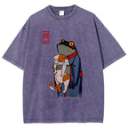 The Frog Holds The Cat Washed T-Shirt