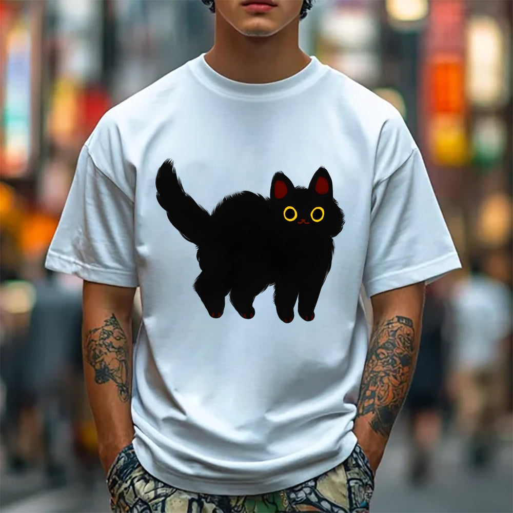 Fluffy black cat Classic T-Shirt