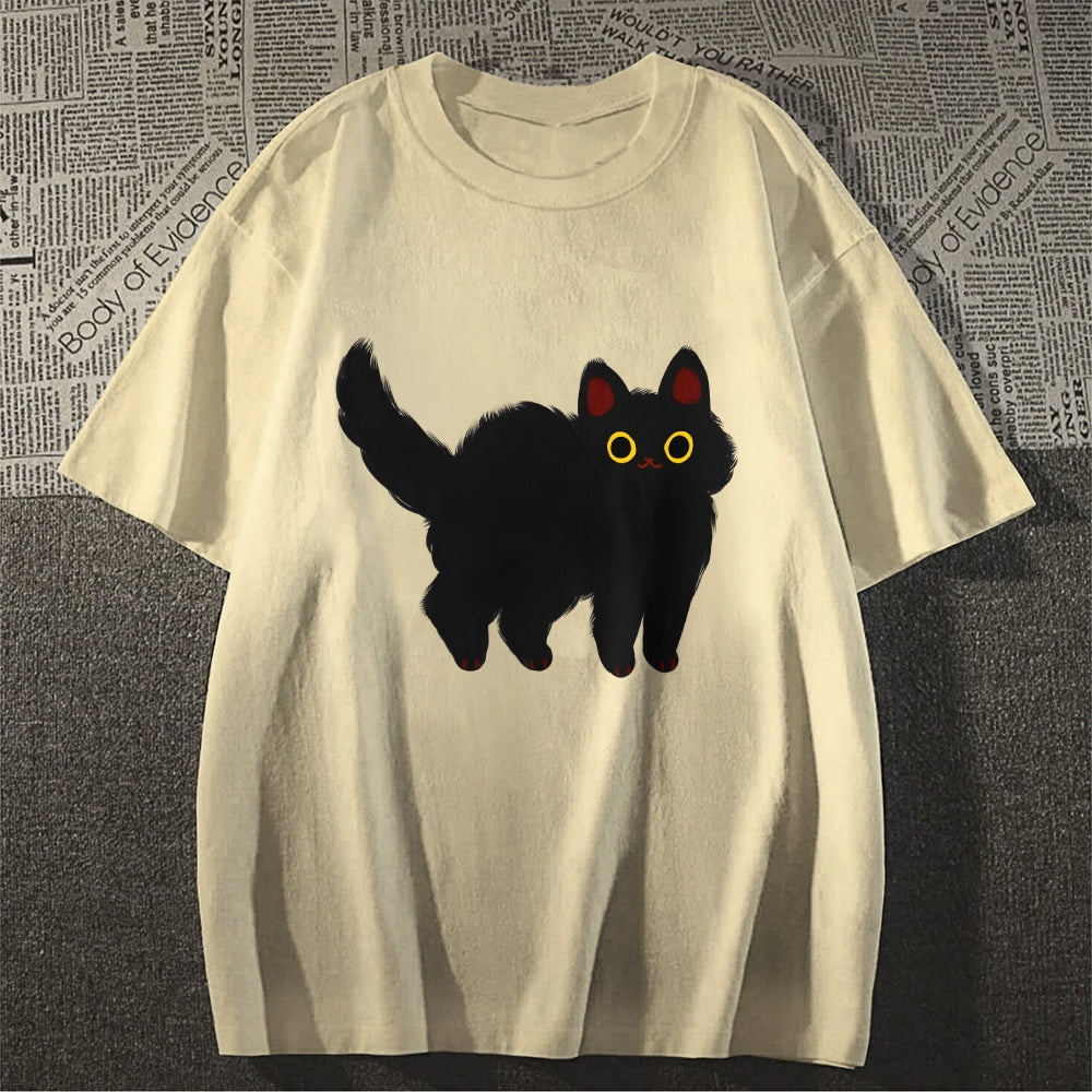 Fluffy black cat Classic T-Shirt