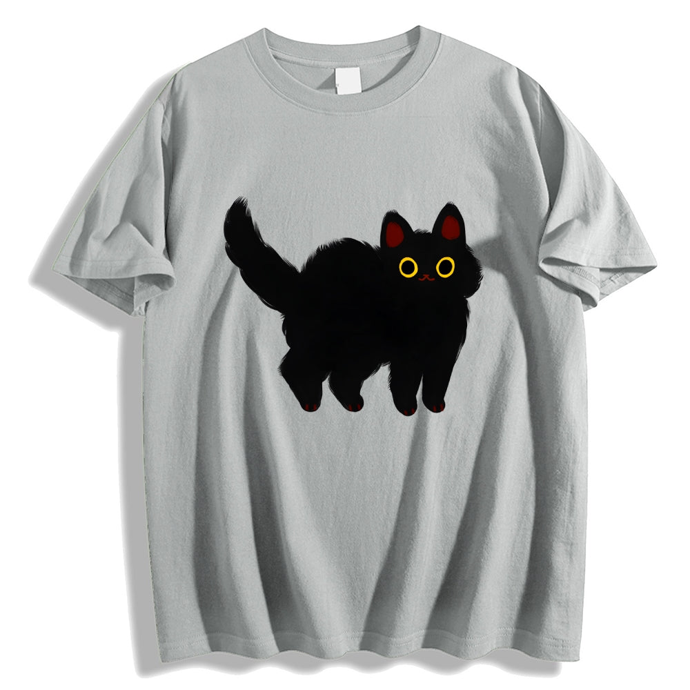 Fluffy black cat Classic T-Shirt