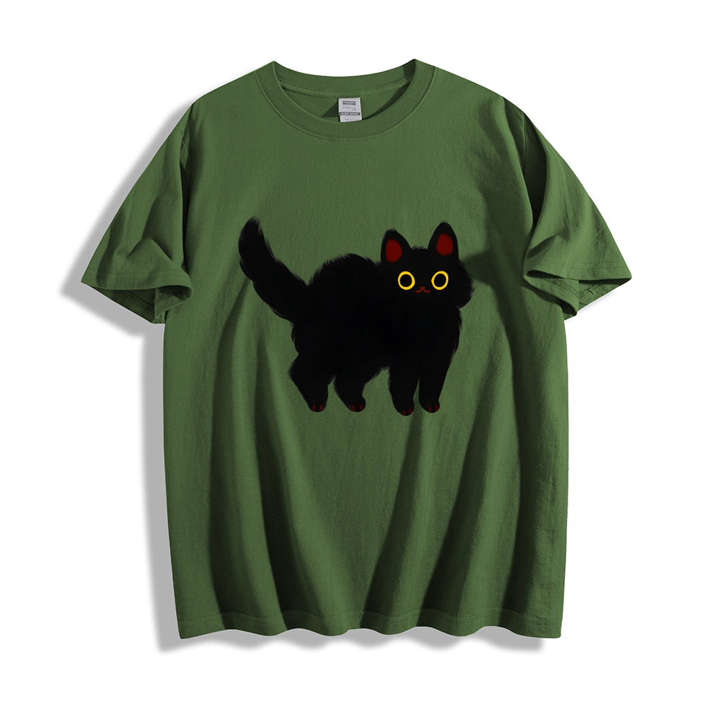 Fluffy black cat Classic T-Shirt