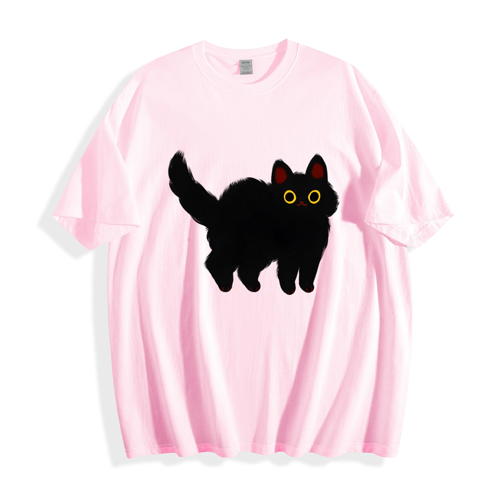 Fluffy black cat Classic T-Shirt
