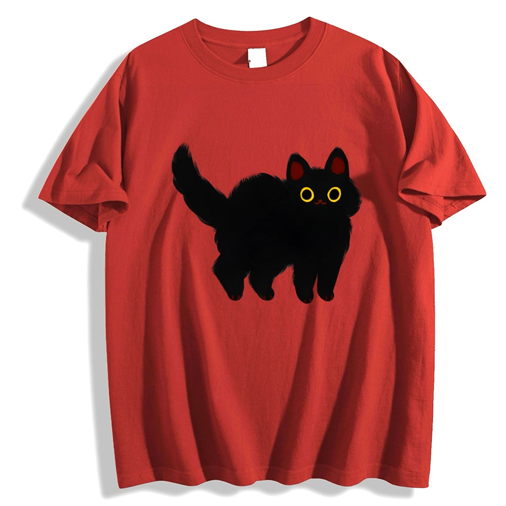 Fluffy black cat Classic T-Shirt
