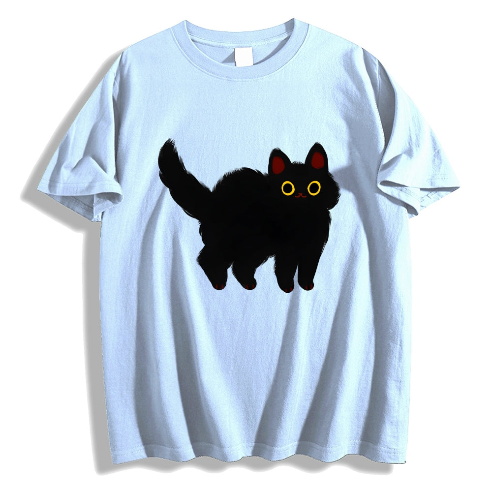 Fluffy black cat Classic T-Shirt