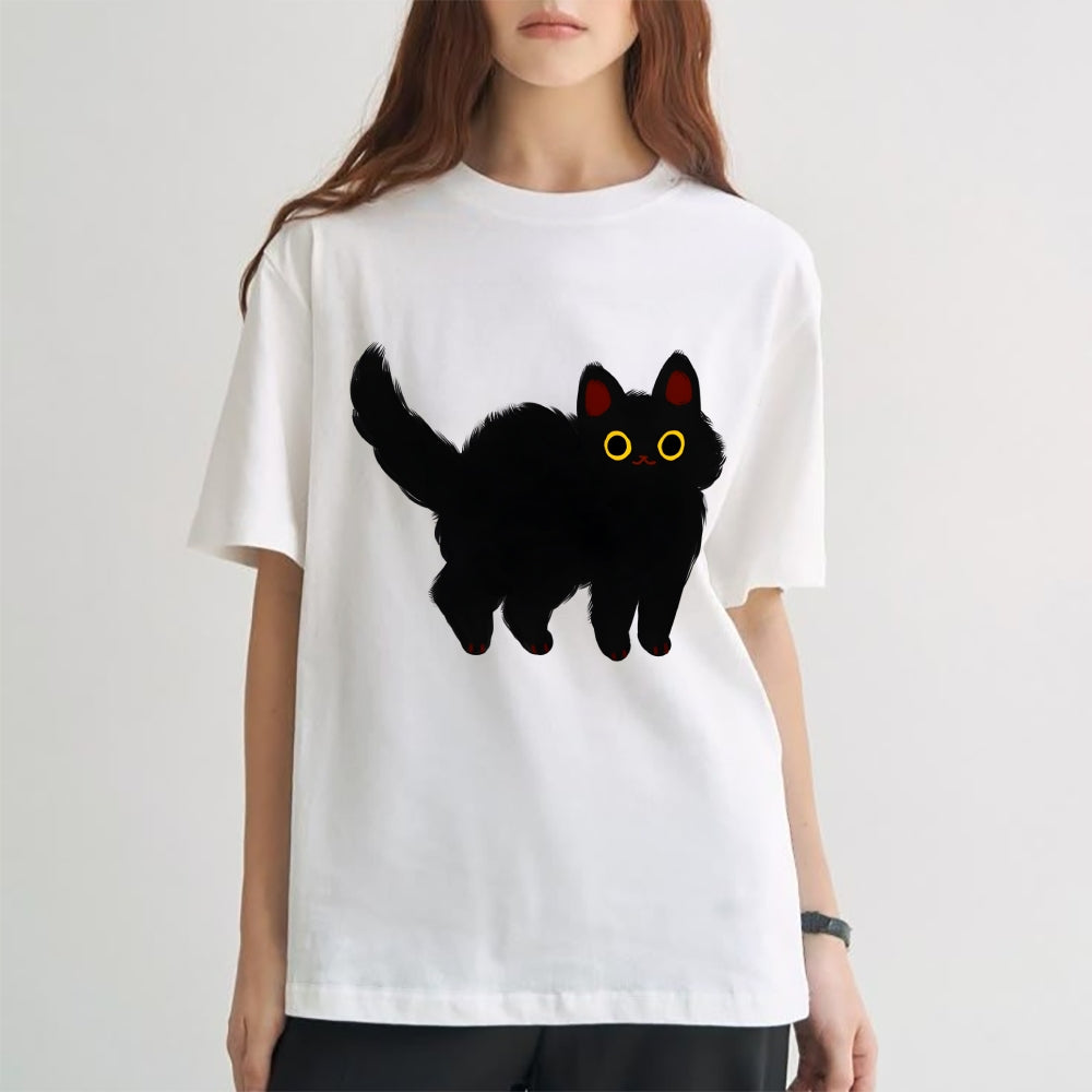 Fluffy black cat Classic T-Shirt
