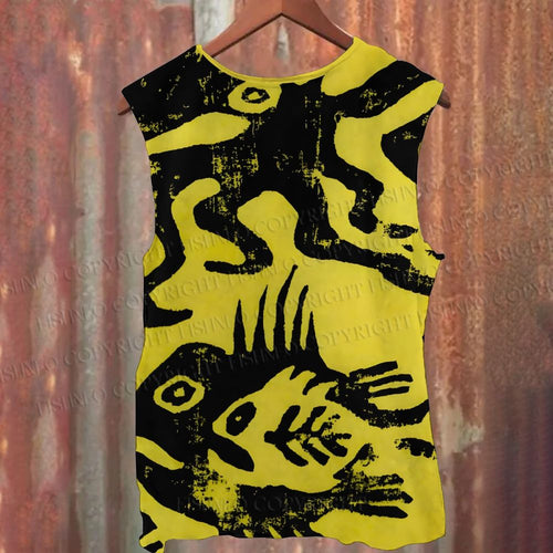 Artistic Octopus Fish Printed Tank Top