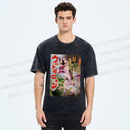 Unisex Ultraman Cat Printed Washed Tee