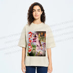 Unisex Ultraman Cat Printed Washed Tee