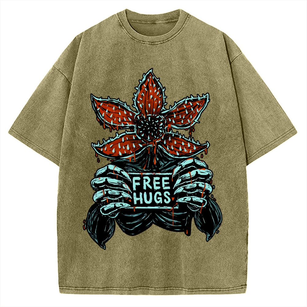 Unisex Free Hugs Vintage Washed T-shirt