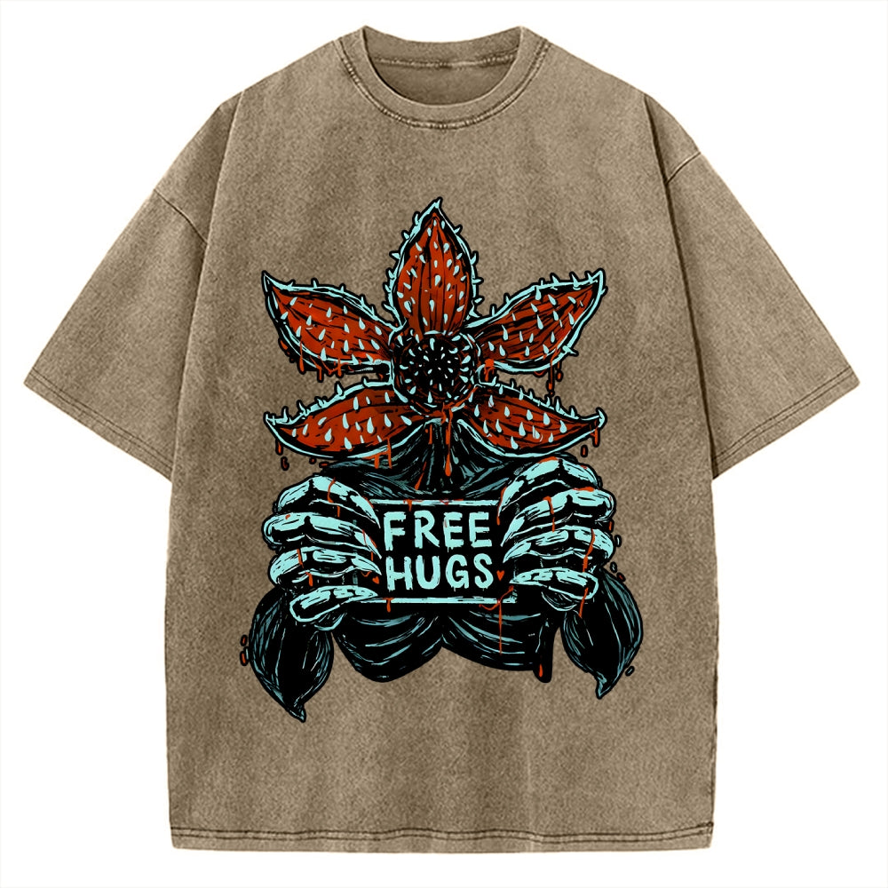 Unisex Free Hugs Vintage Washed T-shirt