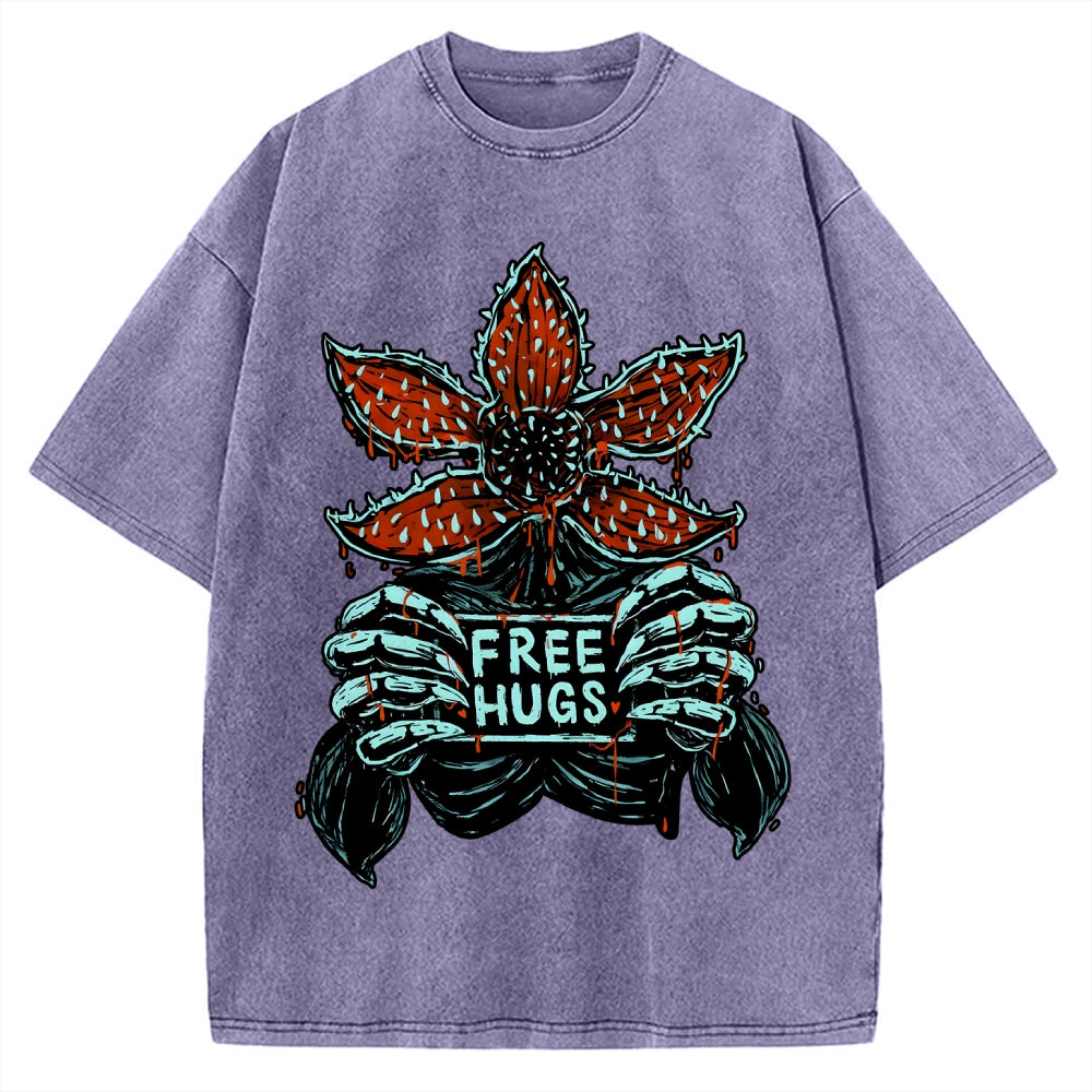Unisex Free Hugs Vintage Washed T-shirt
