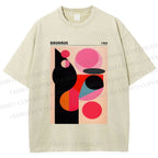 Unisex Bauhaus Art Geometry Printed Washed Tee