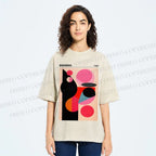 Unisex Bauhaus Art Geometry Printed Washed Tee
