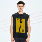 Unisex Kill Bill Printed Washed Tank Top