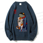 Unisex The Frog Holds The Cat Printed Sweatshirt